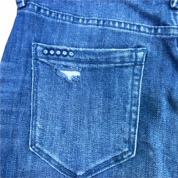 BlankNYC The Astor Cut-Off Raw Hem Denim Short Size 25 Blue Jean Shorts - Picture 5 of 12
